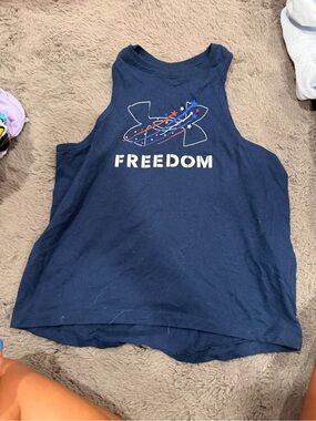 Under Armour Navy Blue Athletic Tank Top